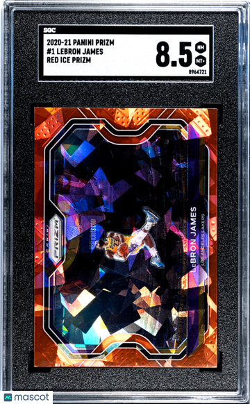 2020 Panini Prizm LeBron James #1 Red Ice SGC 8.5