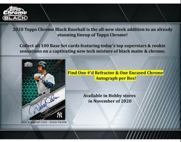 2020 Topps chrome black hobby 12 box case. Ships FedEx over night!