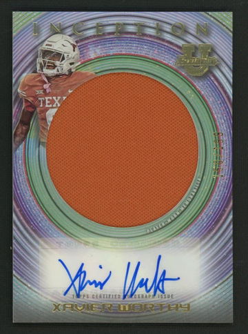 2022/23 Bowman University Inception Jumbo Relic Xavier Worthy #IAJR-XW Auto /99