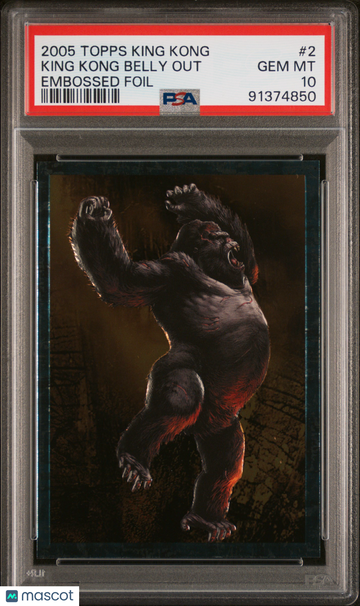 2005 Topps King Kong Embossed Foil King Kong Belly Out #2 PSA 10