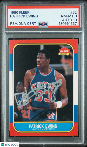 Patrick Ewing 1986 Fleer #32 Rookie PSA 8.