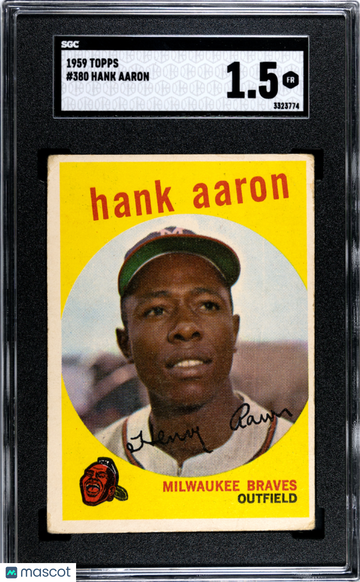 1959 Topps Hank Aaron #380 SGC 1.5