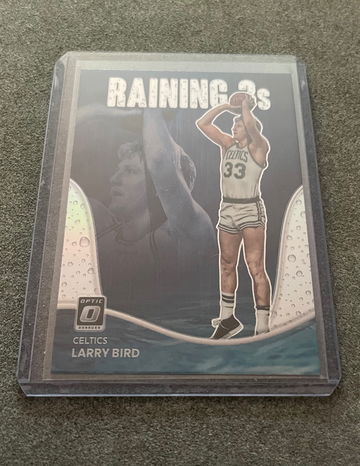 2022-23 Panini NBA Donruss Optic Larry Bird Raining 3s Silver Holo #18 Celtics 