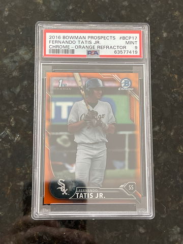 2016 Bowman Chrome Prospects Fernando Tatis Jr Orange Refractor /25 PSA 9