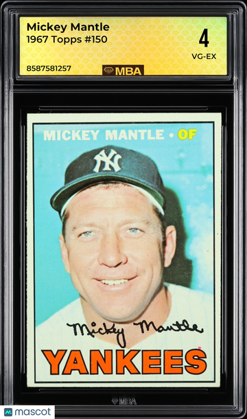 1967 Topps Mickey Mantle #150 MBA 4