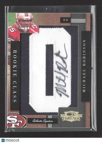 2006 Donruss Threads Michael Robinson #227 Nameplate Patch Authentic Signature