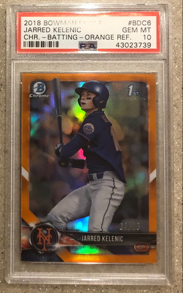 Jarred Kelenic 2018 Psa 10 bowman chrome draft orange refractor 24/25