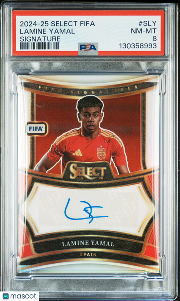 2024-25 Panini Select FIFA Signatures Lamine Yamal #SLY PSA 8