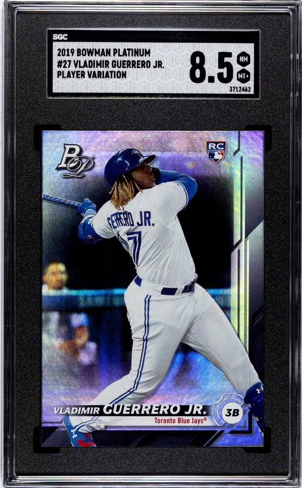 2019 Bowman Platinum Vladimir Guerrero JR #27 Player Var. SGC 8.5