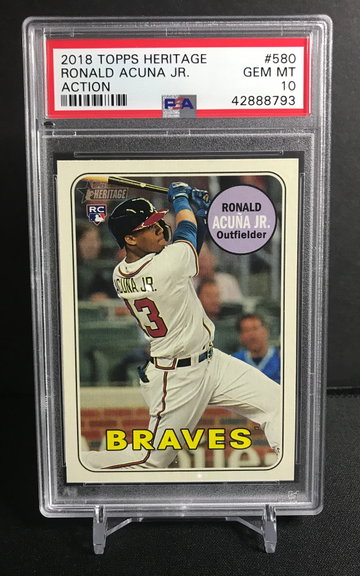 2018 Heritage Ronald Acuna Action - PSA 10