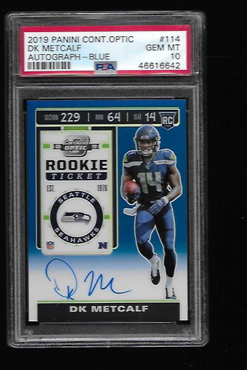 2019 Optic Contenders D K Metcalf Auto Blue