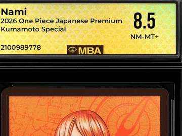 2026 One Piece Japanese Premium Kumamoto Special Nami 8.5 MBA 8.5