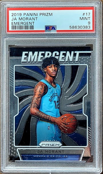2019 JA MORANT Panini Prizm Emergent PSA 9 Rookie RC #17 Memphis Grizzlies 