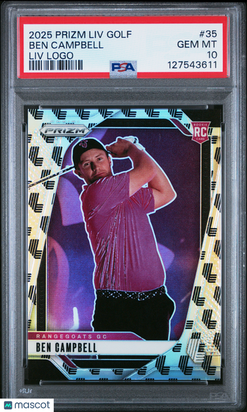 2025 Panini Prizm LIV Golf Ben Campbell #35 Logo PSA 10
