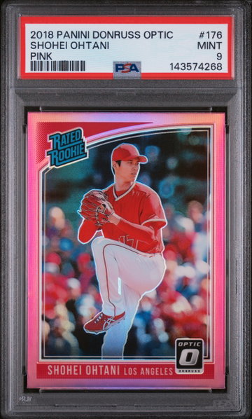 2018 Donruss Optic Rated Rookie Pink Shohei Ohtani #176 PSA 9