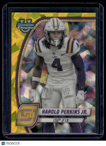 2024 Bowman University Chrome Sapphire Harold Perkins Jr. #194 Yellow SN
