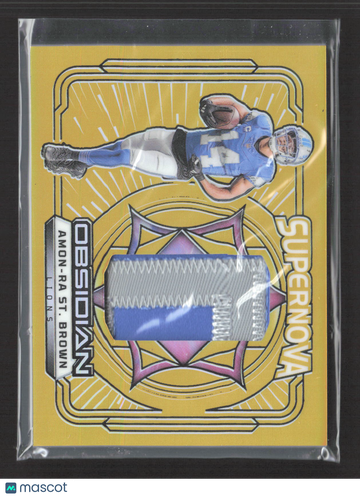 2025 Panini Obsidian Supernova Amon-Ra St. Brown #SN-ASB Gold /80 Patch Memorabilia
