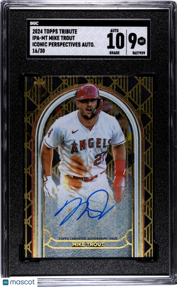 2024 Topps Tribute Mike Trout #IPA-MT Iconic Perspectives Autograph SGC 9 Auto 10
