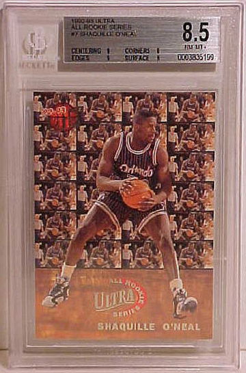 1992-93 ULTRA ALL ROOKIE SERIES #7 SHAQUILLE O'NEAL ROOKIE BGS 8.5 NM-MT+
