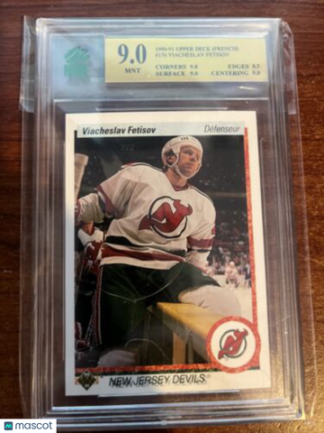 1990-91 Upper Deck French Viacheslav Fetisov #176 Rookie MNT 9