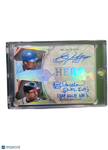 2025 Leaf Hero Graphics Dual Signatures Brian Jordan Bo Jackson #H2-1 Spectacular