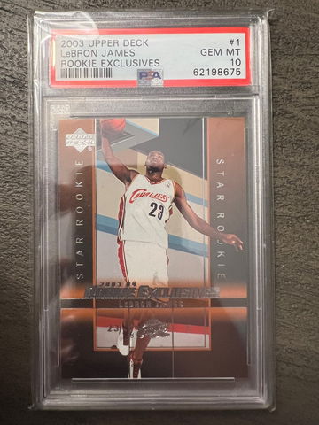 2003 UD Lebron James Rookie Exclusives 1 PSA 10 GEM Mint