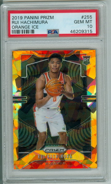 Rui Hachimura 2019 Prizm Orange Ice PSA 10 RC
