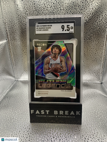 2022-23 Panini Recon Shaedon Sharpe #8 Holo Rookie SGC 9.5