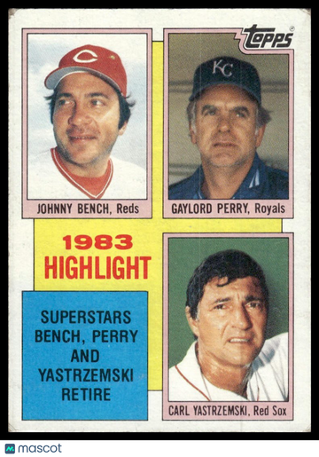 1984 Topps Johnny Bench / Gaylord Perry / Carl Yastrzemski #6