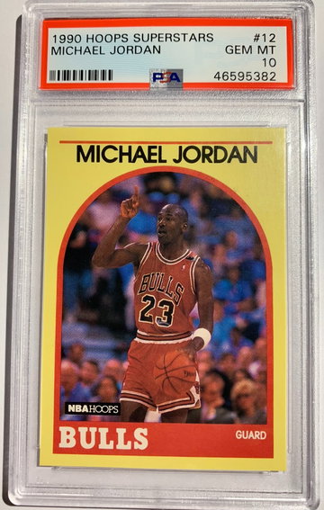 1990-91 Hoops Superstars Michael Jordan PSA 10