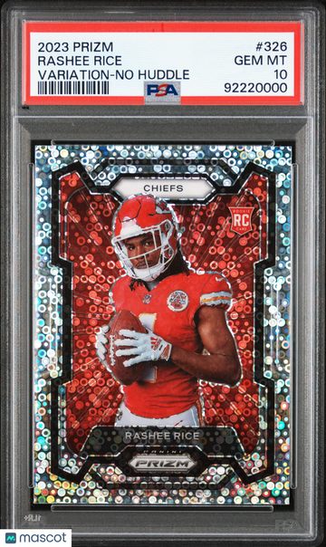 2023 Panini Prizm Rashee Rice #326 Variation No Huddle Rookie PSA 10