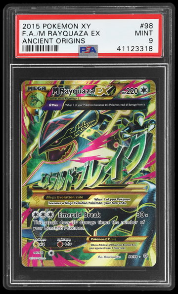 2015 Pokemon XY Ancient Origins M Rayquaza EX PSA 9