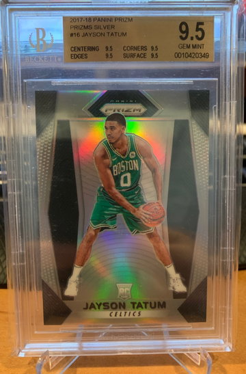 Jayson Tatum Prizm Silver BGS 9.5 True GEM Quads