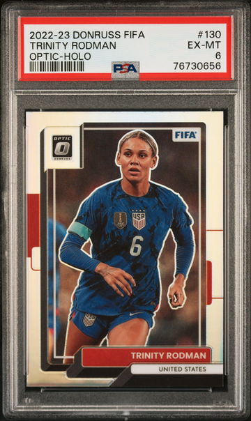 2022 DONRUSS TRINITY RODMAN PANINI FIFA OPTIC-HOLO #130 PSA 6