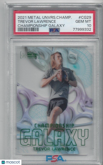 2021 Skybox Metal Universe Champions Championship Galaxy Trevor Lawrence #CG29 PSA 10