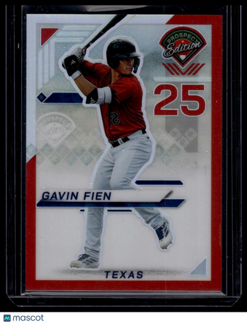 2025 Panini Prospect Edition Gavin Fien #134 Holo Prospect Ticket - Red SN