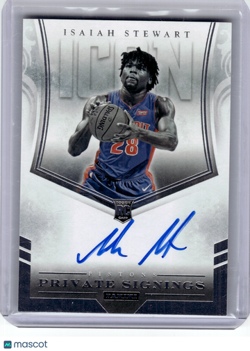 2021 Panini Private Signings Basketball—Isaiah Stewart #PSI-IST RC—Very Good