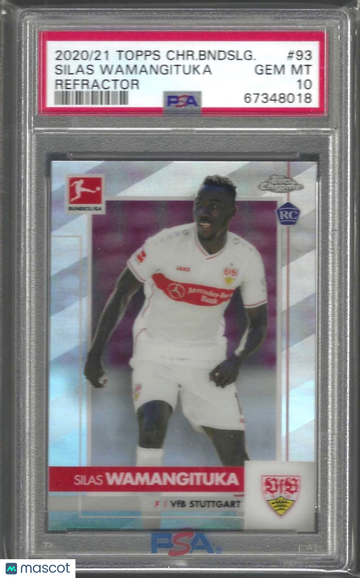 2020 Topps Chrome Bundesliga Silas Wamangituka #93 Refractor PSA 10