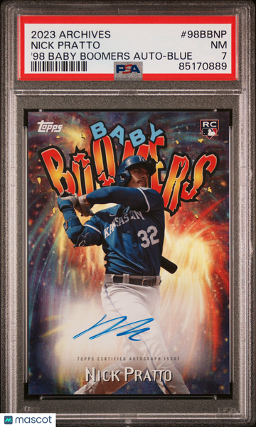2023 Topps Archives 1998 Baby Boomers Autographs Nick Pratto #98BBNP PSA 7