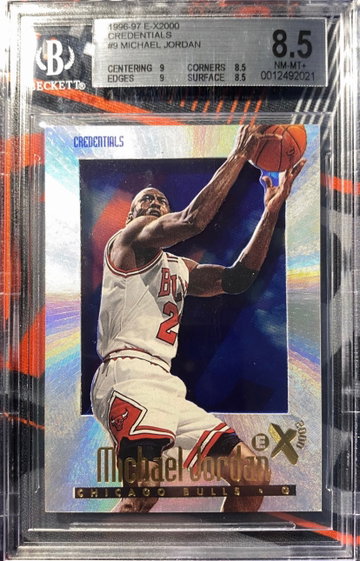 1996-97 E-X2000 Credentials Michael Jordan #295/499 BGS 8.5 
