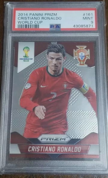 2014 prizm Christiano Ronaldo World Cup PSA 9