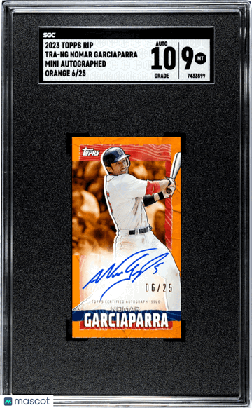 2023 Topps Rip Nomar Garciaparra #TRA-NG Mini Autograph Orange SGC 9 Auto 10