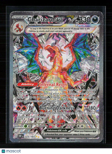 2023 Obsidian Flames Charizard EX Holo Secret Rare SAR #223/197