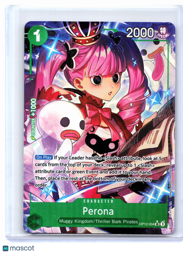 Legacy of the Master Perona (Alternate Art) Foil Super Rare #OP12-034