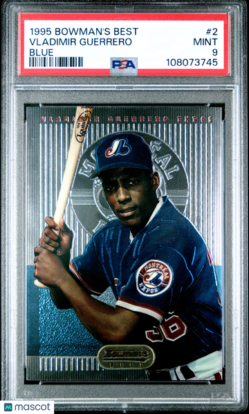 1995 Bowman's Best Vladimir Guerrero #2 Blue PSA 9