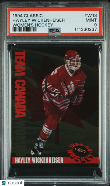 1994 Classic Women's Hockey Hayley Wickenheiser #W13 Rookie PSA 9