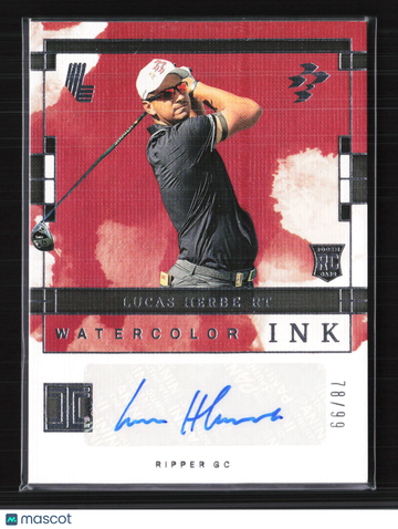 2024 Panini Impeccable LIV Golf Lucas Herbert #WC-LHB /99 RC