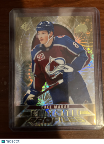 2020-21 SP Authentic Cale Makar #AP-8 Pyrotechnic Gold Short Print Leaf