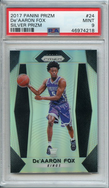 De'Aaron Fox Prizm Silver PSA 9