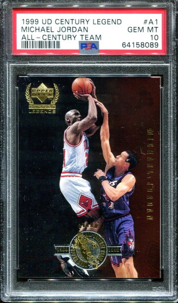 1999 Upper Deck UD Century Legends All-Century Team A1 Michael Jordan Chicago Bulls PSA 10 Gem Mint